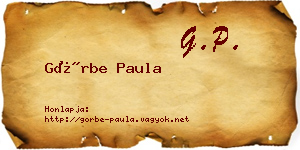 Görbe Paula névjegykártya